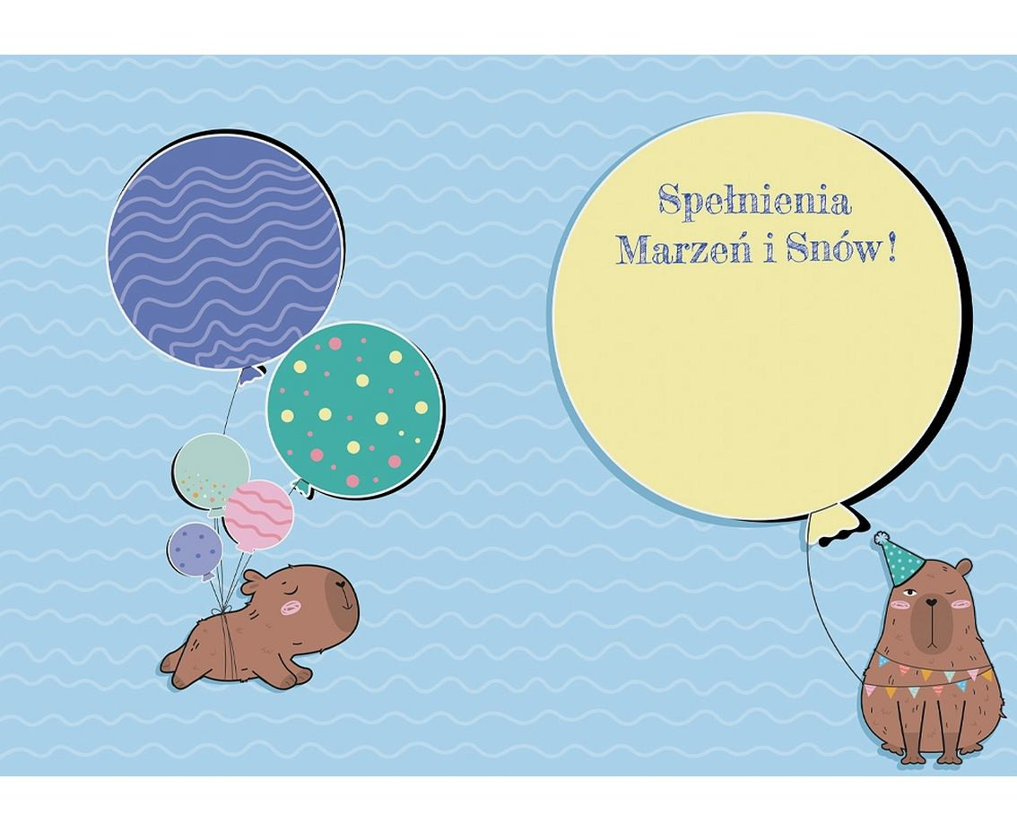 Greeting card CARD A5 Capybara acrobat
